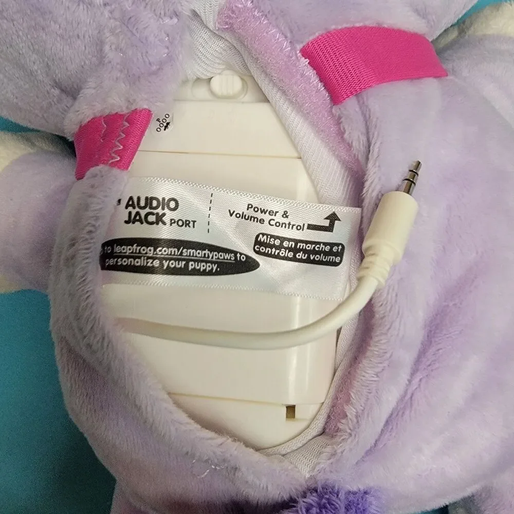 LeapFrog My Pal Violet Plush Interactive 13” Lavender Dog Tested With Cable